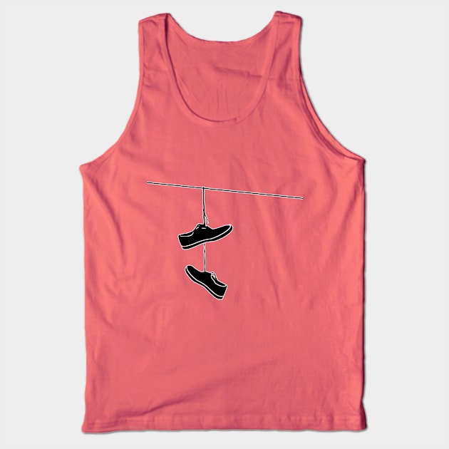 Shoes on a Wire Black Tank Top by AKdesign